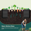 Raised Garden Bed 6x3x2ft, Galvanized Raised Garden Beds Outdoor for Vegetables Flowers Herbs, Steel Large Deep Planter Box, Tall Raised Garden Bed with 3ftx30ft Weed Barrier Fabric and Glove, Black by GreenHaven Gardens