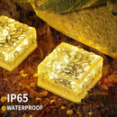 Solar Brick Lights, Outdoor Solar Lights, 4.3 * 4.3in Solar Lights 3 Pieces, Fairy Lights, Solar Brick Landscape Path Light for Garden Decor Outside,Walkway, Patio Decor
