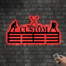 Personalized Hockey Medal Hanger Display - Custom Hockey Neon Sign, Led Light Up Sign, Medal Holder For Wall, Hockey Decor for Boys, Man Cave, Players, Coaches, Teen Gift by CozyNest Decor