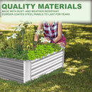 8x4x1ft(2 Pack) Galvanized Raised Garden Bed for Gardening,Metal Planter Boxes Outdoor Patio Kit Planting Bed for Vegetables Flowers Herb,Silver by GreenHaven Gardens