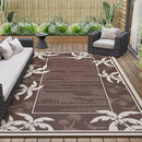COCOER Outdoor-Rug 8x10 ft Waterproof Reversible Outdoor Plastic Straw Rug RV Indoor Outdoor Carpet Quick Dry Patio Rug Camping Mat for Balcony Backyard Picnic Beach-Brown&Beige by CozyNest Decor