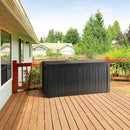 270 Gallon Lockable Resin Deck Box, Waterproof & UV-Resistant Outdoor Storage Box for Outdoor Cushion Storage, Garden Tools & Pool Accessories Storage, Black by CozyNest Decor