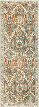 Keen Home Design 2x7 Rug - Machine Washable Runner Rug with Non-Slip Backing, Ideal for Hallway, Entryway, Kitchen, Laundry Room - Vintage, Easy Clean, Durable, Low Pile Rug - (2'6" x 7') by CozyNest Decor