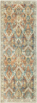 Keen Home Design 2x12 Rug - Machine Washable Runner with Non-Slip Backing, Ideal for Hallway, Entryway, Kitchen, Laundry Room - Vintage, Easy Clean, Durable, Low Pile Rug - (2'6" x 12') by CozyNest Decor