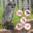 Galashield Owl Decoy | Plastic Owls to Scare Birds Away | Owl Statue for Garden & Outdoors 16.5" Tall [Pack of 2] by GreenHaven Gardens