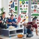 Football Window Clings, Football Party Decorations, Touch Down Party Window Stickers, Green Brown Themed Stickers Decal Gel for Touchdown Party Decor Accessories Set by CozyNest Decor