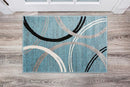 Rugshop Modern Wavy Circles Design Area Rug 2' x 3' Blue by TinyTreasures Baby Boutique