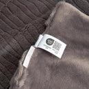 Amélie Home Luxury Striped Faux Fur Throw Blanket for Couch, Embossed Split Fur Cozy Fuzzy Fluffy Luxurious Soft Plush Sofa Chair Bed Gift Blankets for Women Men Wife Friend, 55"x70", Charcoal Gray by CozyNest Decor