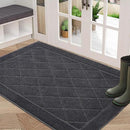 BEQHAUSE Dirt Trapper Door Mat 32" x 48", Doormat Non-Slip Entryway Rugs Washable, Dog Door Mat Stain Resistant and Absorbent Welcome Floor Mat for Front Back Door, Muddy Wet Shoes & Paws, Dark Grey by CozyNest Decor