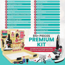 AmScope - M40-K-MDM35 IQCREW by 120X – 1200X Kid’s 85+ Piece Premium Microscope STEM Kit with Color Camera, Interactive Kid’s Friendly Software, Prepared and Blank Slides and More by TinyTreasures Baby Boutique