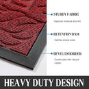 Yimobra Welcome Mat Outdoor, 36x24 Waterproof Large Door Mat Outside Entrance, All-Weather Non Slip Front Door Mat, Low-Profile Entryway Mat Indoor, Porch and Patio, Wine Red by CozyNest Decor