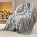Bedsure Cable Knit Twin Blanket for Couch Bed - Breathable Chenille Chunky Knit Twin Blanket for Decorative Gift, GentleSoft Cozy and Warm for Winter and All Seasons, Grey, 60x80 Inches by CozyNest Decor