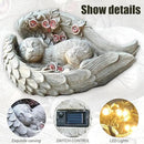 Solar Dog Garden Statues Outdoor Décor- Dog Figurines Solar LED Light Lawn Ornaments - Yard Decorations for Patio, Balcony, Backyard -Unique Birthday House Warming Gifts for Mom by CozyNest Decor