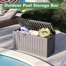 72 Gallon Deck Box Lockable Resin Outdoor Storage Box waterproof Outdoor Container for Patio Furniture Cushions, Pillow by CozyNest Decor