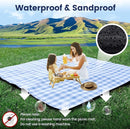 sapsisel 80”x 80” Picnic Blanket Extra Large, Waterproof and Foldable Beach Blanket, 3-Layer Outdoor Blanket for 6 to 8 Adults, for Camping, Park, Beach, Grass, Indoors… by TinyTreasures Baby Boutique