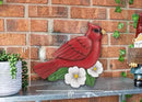 NAT & Jules Animal Character Shaped Dimensional Indoor Outdoor 11 inch Cast Resin Decorative Garden Stepping Stone, Patio, Walkway Sculpture Yard Art, Cardinal Red by CozyNest Decor