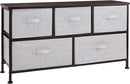 Amazon Basics Extra Wide Fabric 5-Drawer Storage Organizer Unit for Closet, Bronze by CozyNest Decor