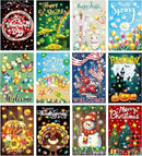 12 Pcs Solar Seasonal LED Garden Flags 12 x 18 Inch Double Sided Yard Flags Halloween Christmas Fall Thanksgiving Day Decorations Welcome Garden Holiday Yard Outside Lawn Decoration by GreenHaven Gardens