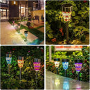 SUNWIND Solar Garden Lights Outdoor Decorative Mosaic Glass Pathway Lights White LED Solar Landscape Lights Waterproof for Lawn Path Patio Yard Walkway by GreenHaven Gardens