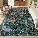 OJIA Jungle Print 8x10 Rugs for Living Room, Green Soft Bedroom Rug Washable Area Rugs 8x10, Modern Dining Room Rug Stain Resistant Floor Carpet for Playroom Kids Nursery Office, Green by TinyTreasures Baby Boutique