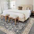 Washable Area Rug 9'x12' Retro Boho Design Non-Shedding Easy Care Ideal for High Traffic Areas in Living Room Bedroom Office Coffee Table Kitchen Large Carpet by TinyTreasures Baby Boutique