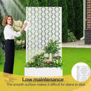 Raised Garden Bed with Trellis and Wheels,73"x35"x16" Metal Raised Garden Bed,White Squared Metal Planter with Climbing Trellis for Vines & Vegetables by GreenHaven Gardens