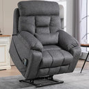 4 OKIN Motor Power Lay Flat Lift Recliner Chair for Elderly Adults Oversized Recliners with Massage Heat, Adjustable Head-Back-Lumbar-Leg-Support, Extended Footrest, 2 Cup Holders by CozyNest Decor