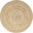 REDEARTH · Jute Circular Jute Pouf Ottoman - Braided Pouffe Accent Sitting Round Footrest for Living Room, Bedroom, Nursery, kidsroom, Patio, Gym; 100% Jute (19.5"x19.5"x14"; Jute Natural) by CozyNest Decor