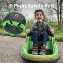 12V Kids Bumper Car, Electric Baby Bumper Car for Toddlers with Remote Control, 3 Speeds - Green by TinyTreasures Baby Boutique