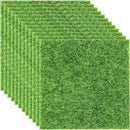 Elcoho 12 Pieces Fake Grass for Crafts Fairy Garden 6 x 6 Inches Artificial Garden Grass for Miniature Ornament Dollhouse DIY Decoration