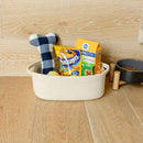 NaturalCozy 5-Piece Rectangle Storage Basket Set- Natural Cotton Rope Woven Baskets for Organizing! Small Basket for Montessori, Baby Nursery, Dog Toy Baskets, Cat Toy Box, Bathroom Organization Bin by TinyTreasures Baby Boutique