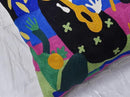 Matisse Decorative Pillow Cover - Music Modern Chair Cushion| Modern Farmhouse Pillows | Flower Outdoor Pillow | Mid Century Chair Cushions |Hand Embroidered Wool Size 18x18 by CozyNest Decor