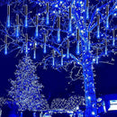 Christmas Lights, 16 Inch/40cm Meteor Shower Lights, Xmas Decorations for Outside Yard Party, LED Icicle Christmas Light Outdoor for Tree Porch House Holiday, UL Plug, Blue by GreenHaven Gardens