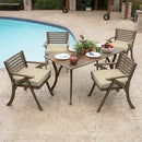 Arden Outdoor Seat Cushion, 19 x 19, Rain-Proof, Fade Resistant Tan Leala by GreenHaven Gardens