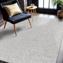 CAMILSON Easy Jute Rug 8x10, Indoor Outdoor Grey Color Area Rugs for Living Room Farmhouse Patio and Kitchen Rug, Solid Boho Woven Design, Easy-Cleaning, Washable Outside Carpet Alfombras (8 x 10) by CozyNest Decor
