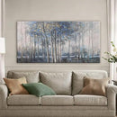 Canvas Wall Art Decor Pictures Wall Decor Prints Modern Large Wall Art Gold Wall Art Blue Grey Misty Botanical Textured Artwork for Walls For Room Living Room Bedroom Office Wall Decor 24"X48" by CozyNest Decor