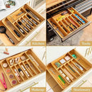 SMIRLY Silverware Drawer Organizer – Bamboo Kitchen Drawer Organizer, Adjustable Utensil Holder and Cutlery Tray, Drawer Dividers for Flatware and Kitchen Utensils by CozyNest Decor