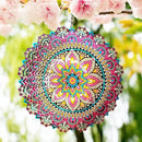 Wind Spinner Blossom Mandala Wind Spinners Outdoor 12inch 3D Stainless Steel Hanging Wind Sculptures Creates Holographic Effect. Kinetic Garden Decoration Yard Art Decor Worth Mandala Gifts by GreenHaven Gardens