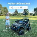 24V Kids Ride on Car, Kids Electric Vehicles Car Ride on Toy Truck for Toddlers w/Remote Control, 400W Motor - Black by TinyTreasures Baby Boutique