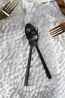Fortessa Arezzo 18/10 Stainless Steel Flatware, 5 Piece Place Setting, Service for 1, Brushed Black - 5PPS-1656B-05 by CozyNest Decor