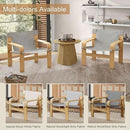 Mid-Century Accent Chair with Wide Armrest & Solid Wood Frame, Detachable and Washable Armchair, Modern Living Room Reading Chairs for Bedroom Sunroom Bedroom Balcony,White by CozyNest Decor