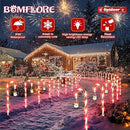 Solar Christmas Lights Outdoor Decorations: Candy Cane Light Waterproof for Yard Decorative Outside - Santa Claus Pathway Stake Lighting Patio Garden Path Street Decor 12 Pack by GreenHaven Gardens