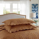MarCielo 3-Piece 100% Cotton Oversized Bedspread Lightweight Quilt Coverlet Embroidery Farmhouse Bedding Set (Tf Dusty Orange, Oversized Queen (100"x106")) by CozyNest Decor