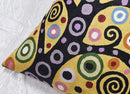 Klimt Yellow Tree of Life Pillow Cover Gold Floral Pillowcase Flower Botanical Gold Accent Suzani Sofa Cushions Kids Room Cushions Hand Embroidered Wool Size - 18x18 by CozyNest Decor