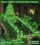 750 LED Outdoor Christmas Lights Decorations, 246ft Green Wire LED Christmas String Lights with Timer Memory, Twinkle Lighs for Indoor Outdoor Xmas Party Christmas Tree Wedding Garden Patio Green by GreenHaven Gardens