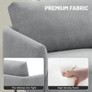 Oversized Accent Chair Set of 2 for Living Room Chairs Reading Arm Chair Comfy Modern Single Sofa Side Chairs with Metal Legs & Soft Cushion for Bedroom, Balcony,Waiting Room (Polyester, Grey) by CozyNest Decor