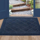BEQHAUSE Dirt Trapper Door Mat 24" x 36", Doormat Non-Slip Entryway Rugs Washable, Dog Door Mat Stain Resistant and Absorbent Welcome Floor Mat for Front Back Door, Muddy Wet Shoes & Paws, Navy Blue by CozyNest Decor