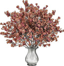 Sggvecsy 15 Pcs Babys Breath Artificial Flowers Gypsophila Bouquets Bulk Real Touch Fake Silk Flowers for Home DIY Floral Arrangement Table Centerpiece Fall Autumn Decoration (Orange Brown) by CozyNest Decor
