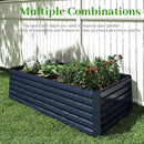 8x4x2 ft Outdoor Raised Garden Bed, Large Metal Planter Raised Beds, Planters for Outdoor Plants for Vegetables, Flowers, Herbs, Fruits, and Succulents.(2 Pcs,Blue) by CozyNest Decor