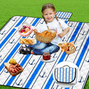 Poedist Extra Large Picnic Blanket Waterproof,80"x 80"Foldable Machine Washable Beach Blanket,Outdoor Blanket for 6-8 Adults,Suitable for Indoor Crawling,Park Beach,Camping,Hiking,Family Travel(Blue) by TinyTreasures Baby Boutique